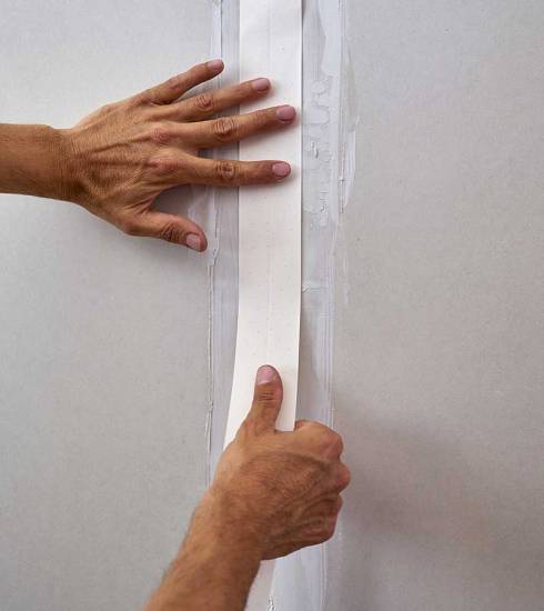 Cinta para drywall en tratamiento de juntas